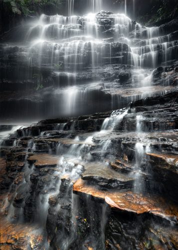 Wasserfall mit ausgewogener Belichtungszeit