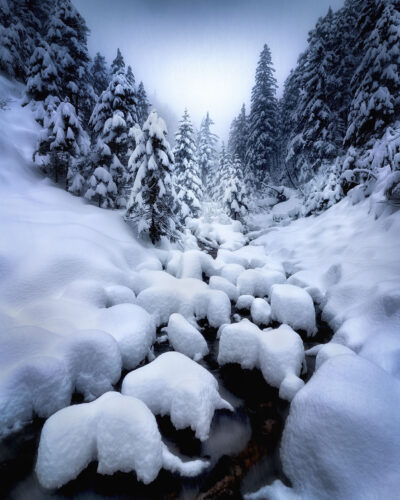 Fotografieren im Winter, lange Belichtungszeit